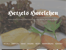 Tablet Screenshot of hetzelshotelchen.de